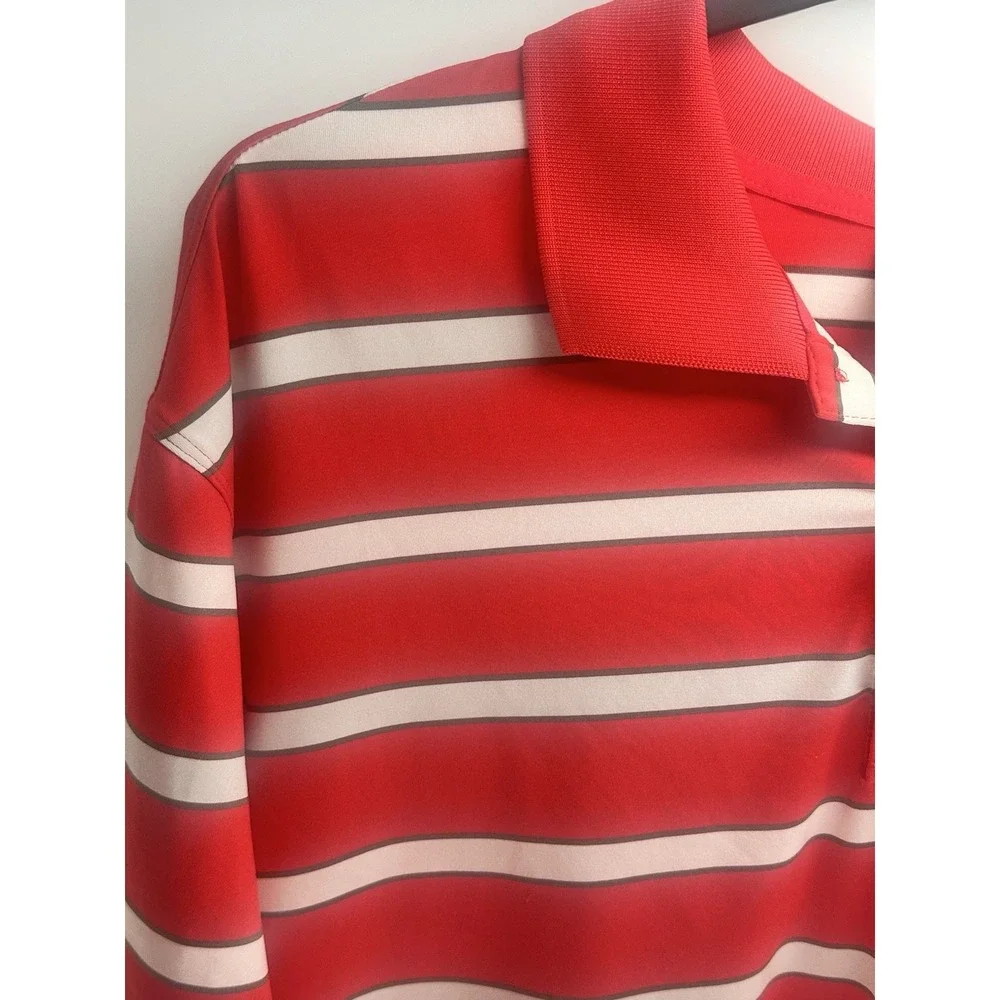 Nike Golf Dri-Fit Tour Performance‎ Striped Polo Shirt Size XL